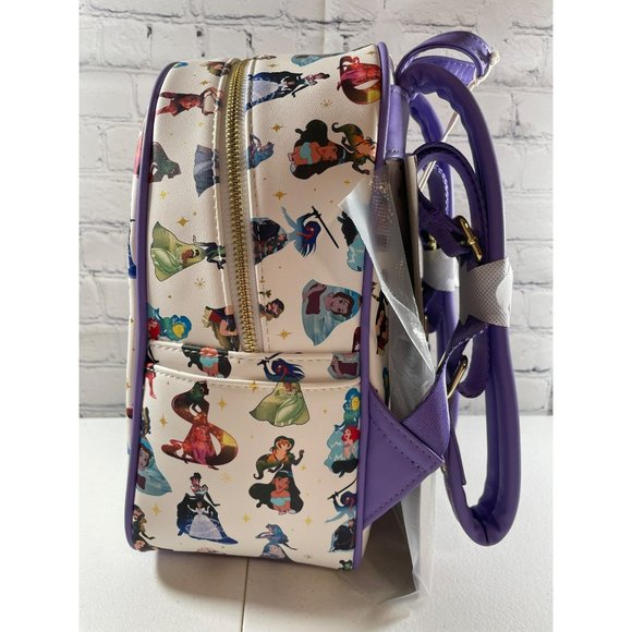 NWT LOUNGEFLY Disney Princesses Dress Graphic Mini Backpack - Picture 3 of 9